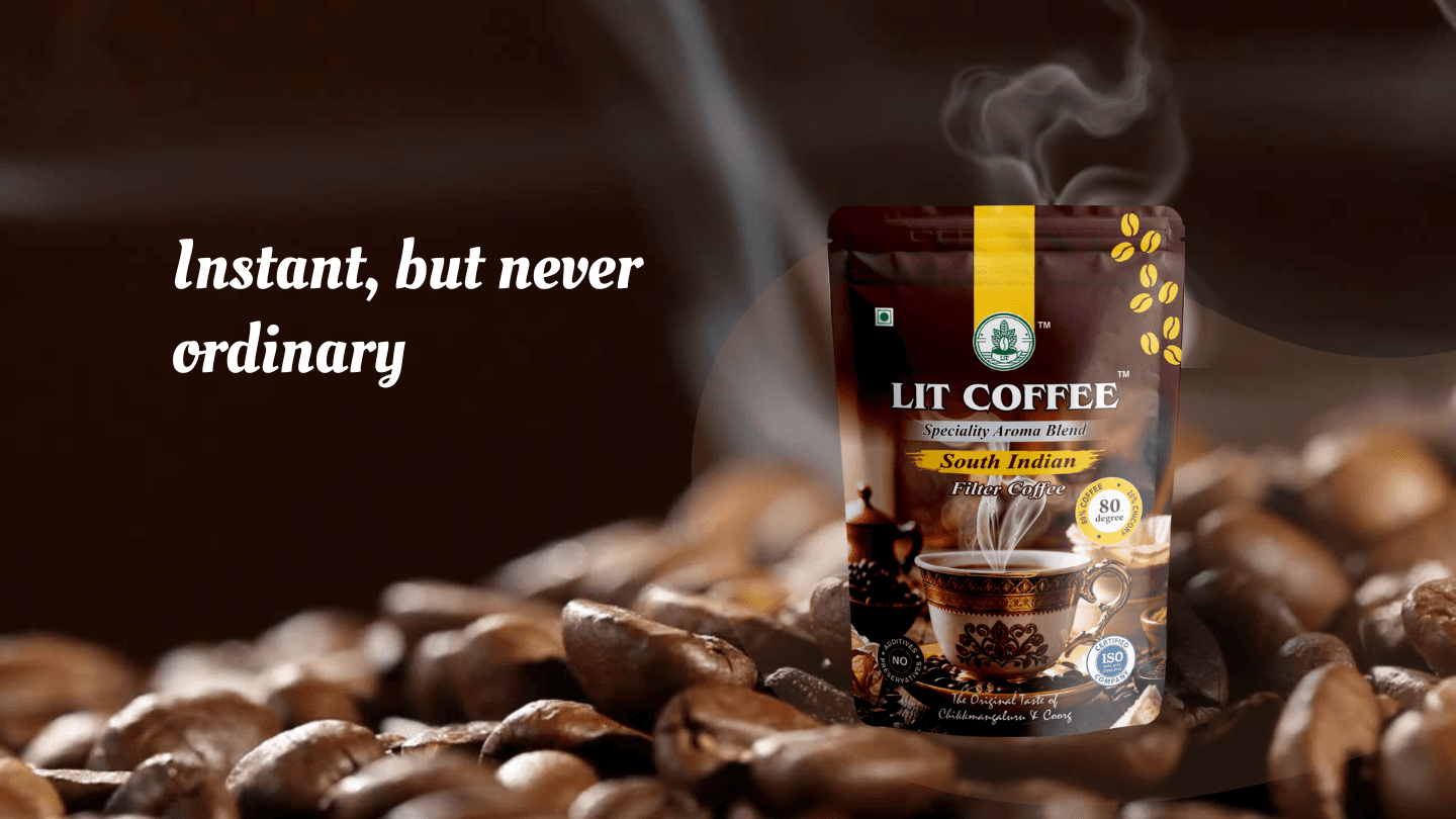 South Indian filter coffee brewing at home