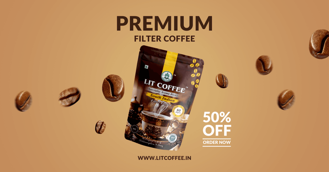 Lit Coffee filter coffee powder